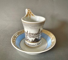 Porzellan Sammeltasse - Goethe in Frankfurt - Nachbildung in Biedermeier Style