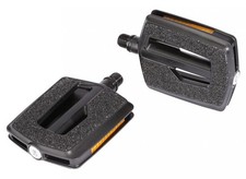 Ergotec Fahrrad Pedale Kunststoffpedal 836 schwarz 9/16 mit Reflektoren