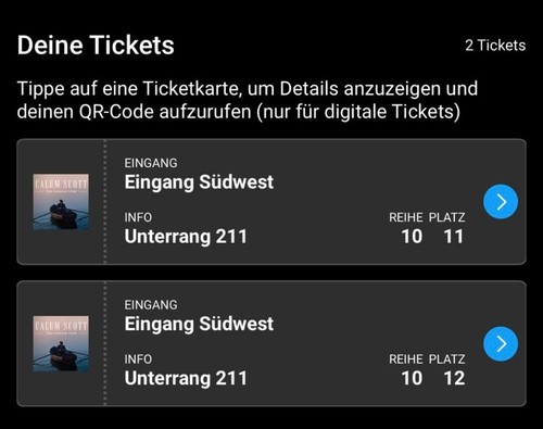Tickets calum scott - 2, scott,