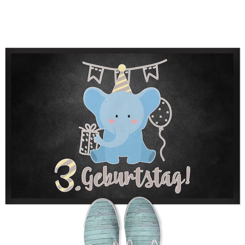 Geburtstag blauer elefant - geburtstag,,