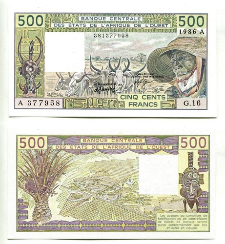 500 francs west african - 500,