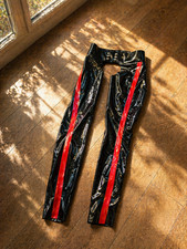 Latex Chaps Schwarz Rot Gr S