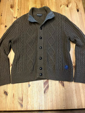 sehr schöne orig. BARBOUR Strickjacke / Pullover XL braun 100% Lampswool Neuw.