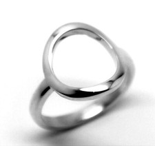 Size R - Kaedesigns New Genuine Solid Sterling Silver Open Circle Ring