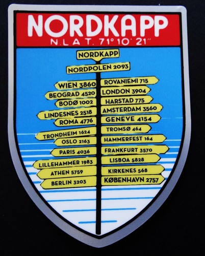 Souvenir aufkleber nordkapp - souvenir-aufkleber,