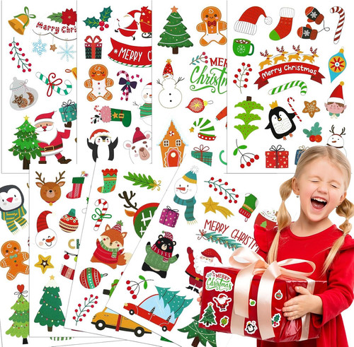 128 stück weihnachtssticker - 128,