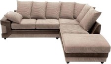 5 Sitzer Ecksofa Braun & Beige