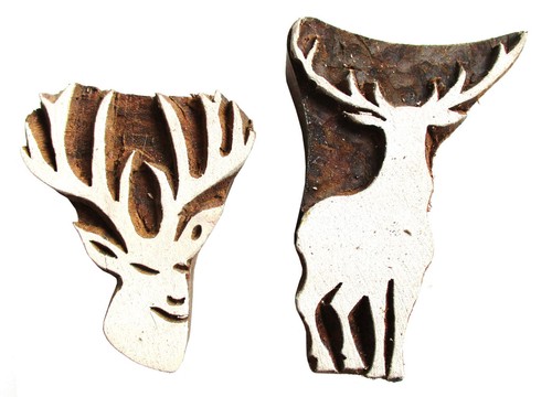 Holzstempel hirsch geweih - 2,