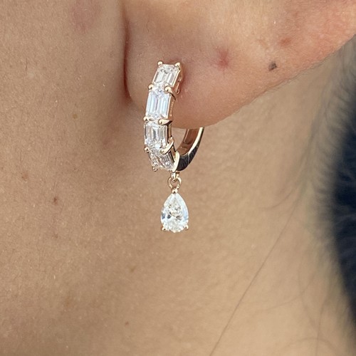 14k rotgold braut set - rotgold, ohrringe