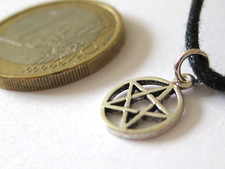 Pentagramm weissmagisch 925'er Silber Ketten Anhänger MINI weissmagie  / x036