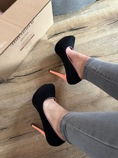 Extrem Plateau High Heels Gr. 40 Stiletto Absatz getragen