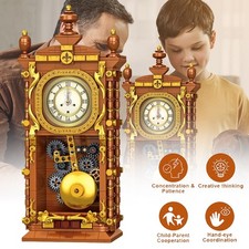 Vintage Wanduhr Klemmbausteine