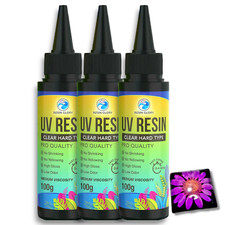 300g UV Licht Harz Ultraviolett schnell klar hart transparent Handwerk Schmuck UK