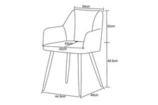 Stuhl Barcelona 2er Set – Moderner Polsterstuhl mit Stoffbezug