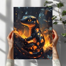 Feuersalamander Premium Poster