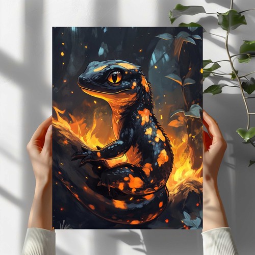 Feuersalamander premium poster - feuersalamander,