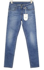 Liu Jo Magnetic Damen Jeans W28 Denim Blau Gewaschen Skinny Fit Zip Mickey Maus