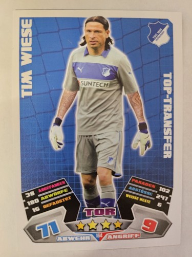 Tim wiese topps - match, attax