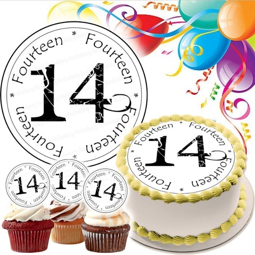 Geburtstag tortenaufleger - 14.geburtstag,