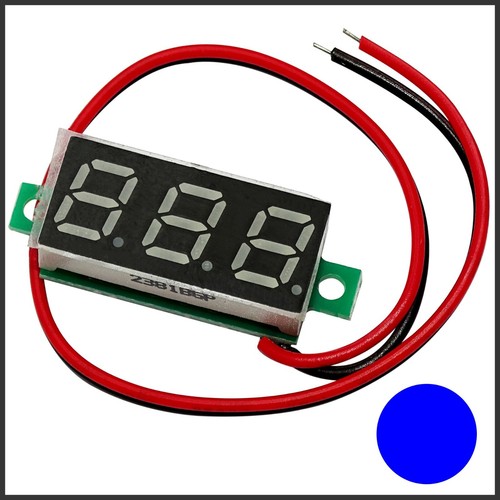 Led voltmeter blau mini - -blau-,