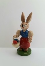 Hase mit Eierkörbchen - Holz - Erzgebirge - Ostern Osterdeko A