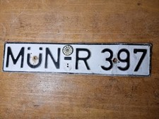 Altes Kennzeichen MÜNSINGEN TÜV Plakette KFZ Tüv Stempel 1969 Oldtimer SCHILD RT