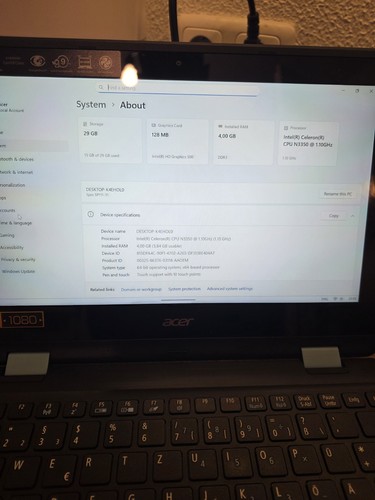 Acer spin 4gb ram - spin,