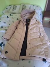 Stepmantel Hellbeige große L  mit Kapuze 