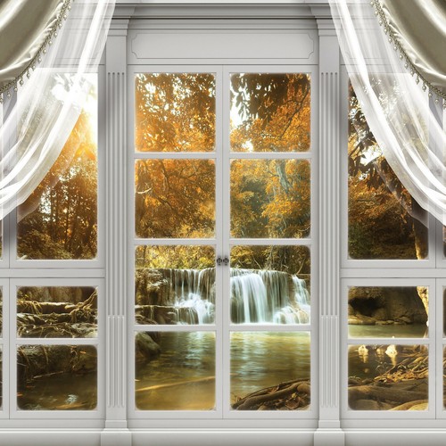 Fensterblick fototapete - fensterblick,