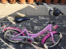 Fahrrad rosa mit prinzessin - fahrrad, in