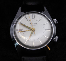 Vintage Herren Armbanduhr Mechanisch Poljot Wecker 18 Steine