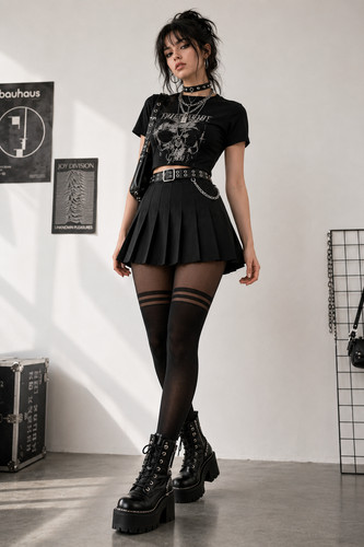High waist strumpfhose - high,