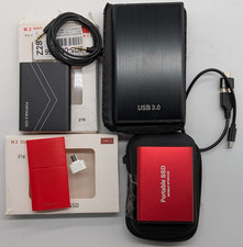 4er Set Portable SSD, Leergehäuse - Modell ist unklar - Einzelteile/Defekt A