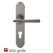 AHB Türgriff 1680/2677 Langschild Schmiedeeisen antik grau PZ Türdrücker