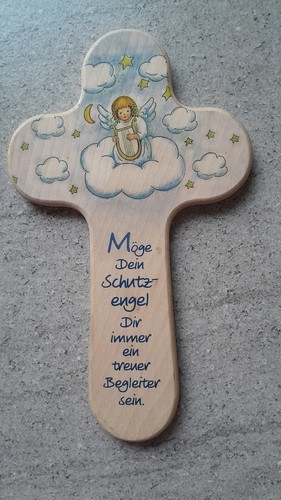 Schutzengel holzkreuz klein - schutzengel,