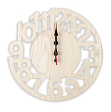 30cm Holz #1 Wanduhr Analog