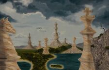 Kunst Ölgemälde "Spiel der Götter" Gemälde Schach Malerei Ölbild Angebot