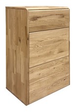 Kommode Sideboard 1 Tür 1 Schublade Wildeiche massiv geölt Push-to-Open-Funktion