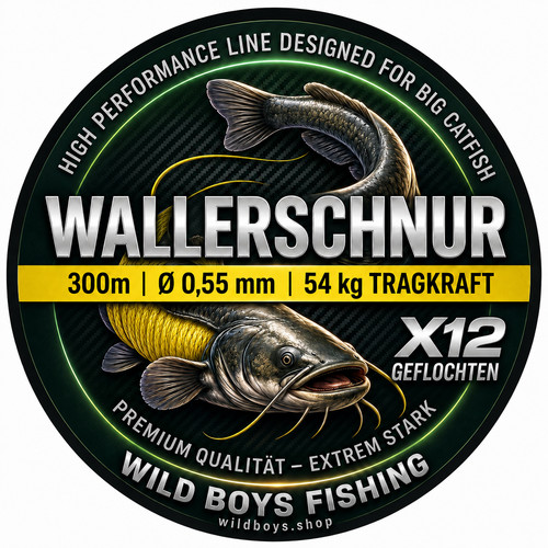 Wallerschnur x12 geflochten - wallerschnur,