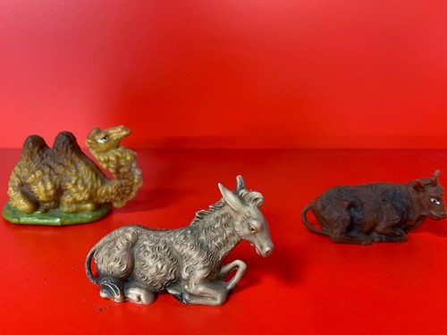 Krippenfiguren esel kamel - esel,,