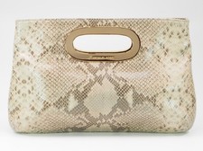Michael Kors Clutch - Berkley Python Bedrucktes Leder nude Schlangenoptik; K116