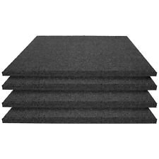 4x Fallschutzplatten 50x50x2 cm Schwarz Gummiplatten Spielplatzmatten