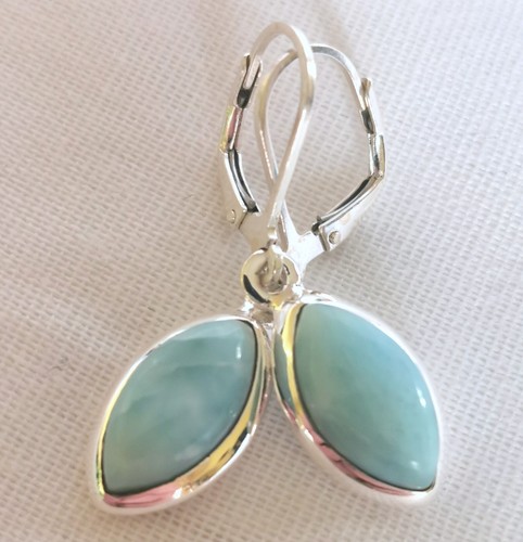 Ohrringe mit larimar 925er - ohrringe,