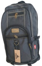 Rucksack XL schwarz grün Baumwolle Tasche Reise Herren Damen Schule Arbeit neu