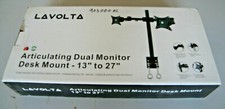LAVOLTA Dual Monitorhalterung 2 Monitore bis 13 Zoll - 27 Zoll Halterung