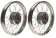 2x Chrom Speichenrad Stahl