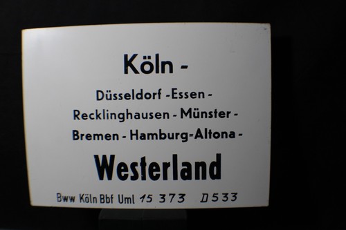 Zuglaufschild metall köln - metall, „köln