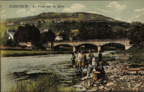Diekirch luxemburg brücke - ak,