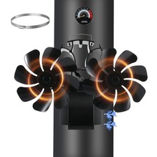 16 Blättern 3 in 1 Kaminventilator Magnetisch  Leiser Kamin Ofenventilator