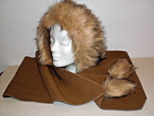 Kapuzenschal, Damenschal Rot